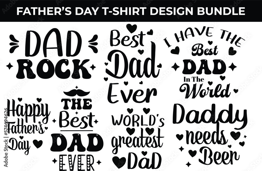 Obraz premium Father's Day Special T-shirt Design Bundle
