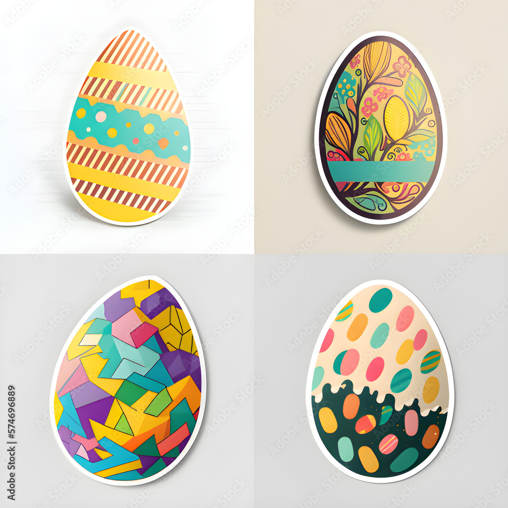  Easter Eggs Stickers