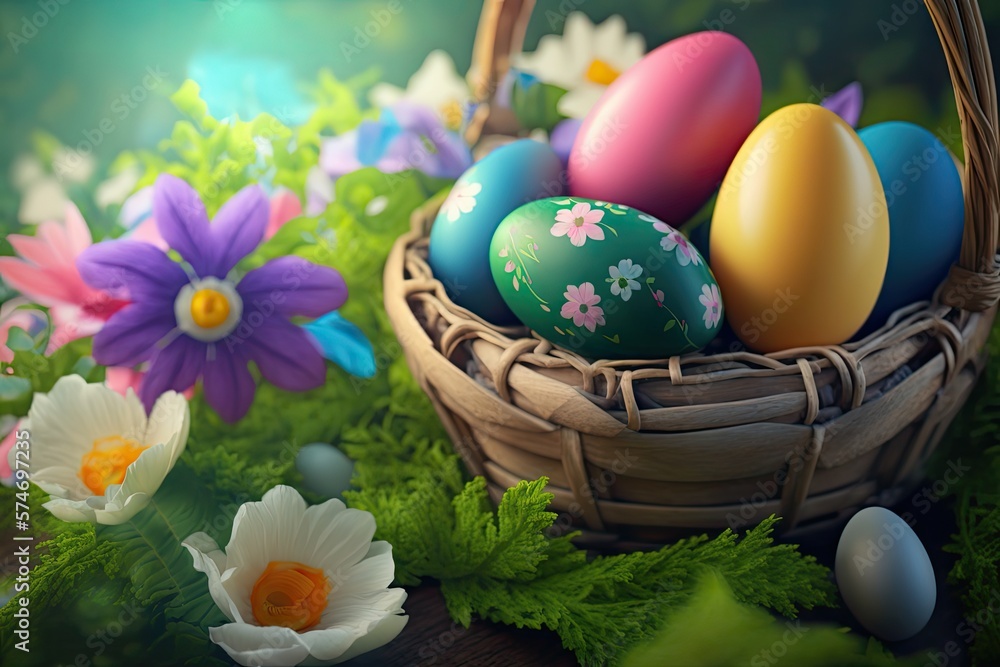 Easter composition, holiday, Spring
