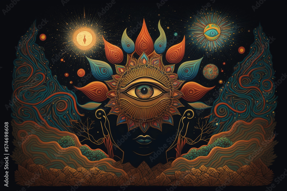 Sham Collection · Visionary Art · Ayahuasca · Cosmic Connection · Oneness · Third Eye Activation · Meditation · Spirituality · Shaman Journey · Psychedelic Art
