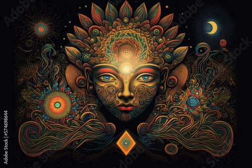 Sham Collection · Visionary Art · Ayahuasca · Cosmic Connection · Oneness · Third Eye Activation · Meditation · Spirituality · Shaman Journey · Psychedelic Art