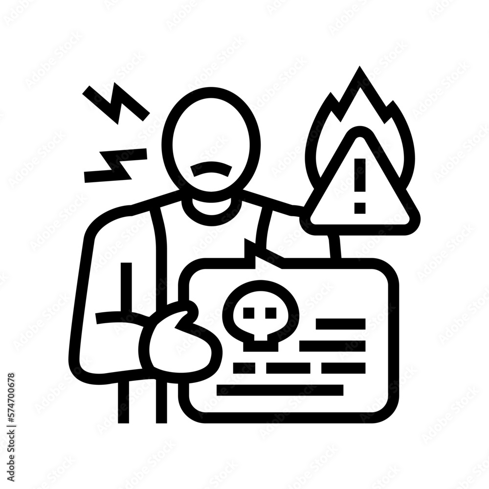 personnel crisis line icon vector illustration personnel crisis line icon vector illustration
