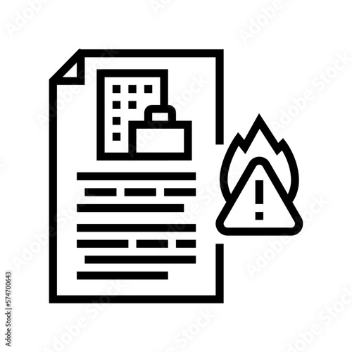 deception organizational crisis line icon vector illustration