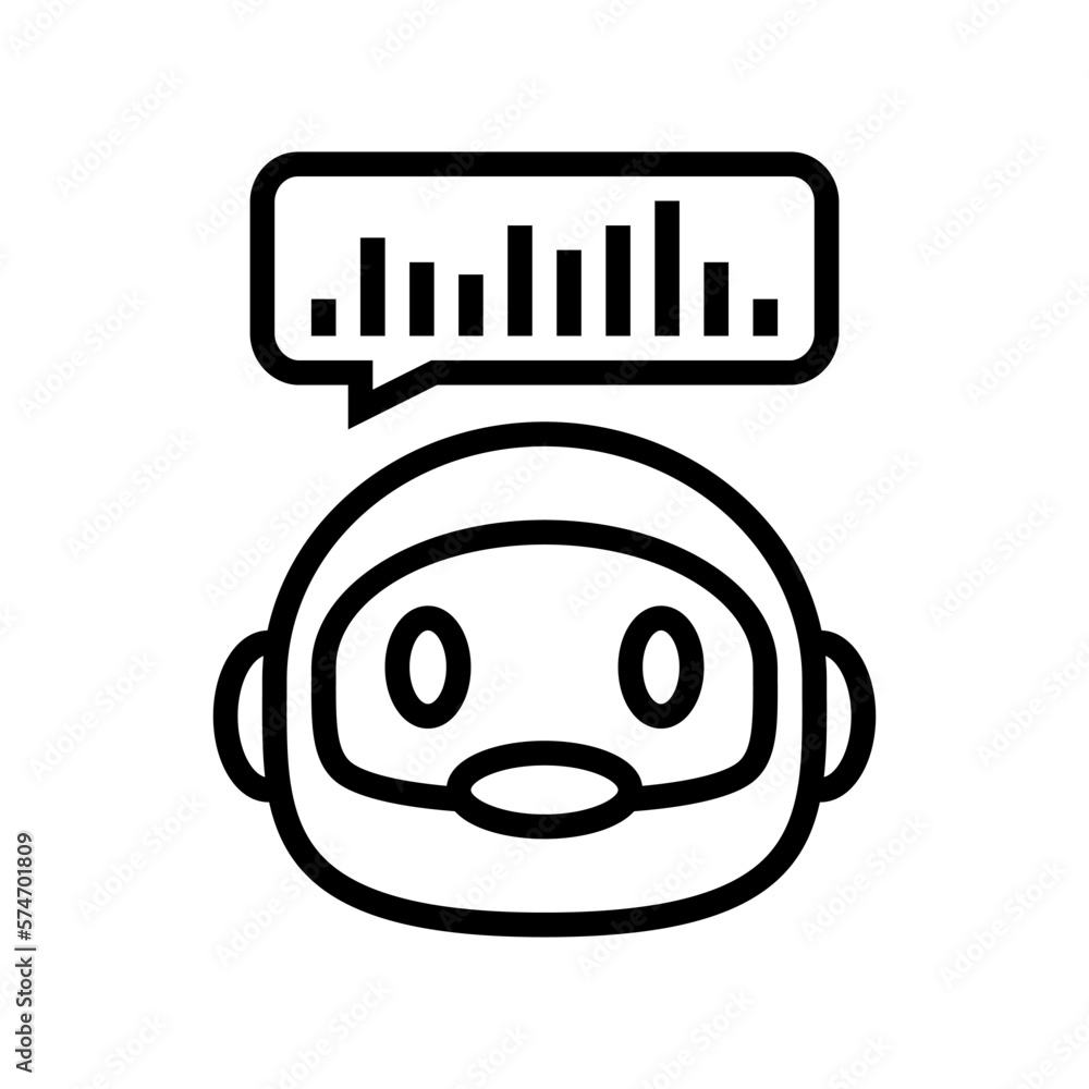 talk chat bot line icon vector illustration talk chat bot line icon vector illustration