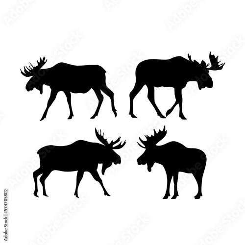 Best vector moose silhouette pack