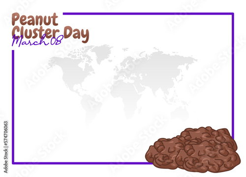 vector graphic of peanut cluster day good for national peanut cluster day celebration. flat design. flyer design.flat illustration.