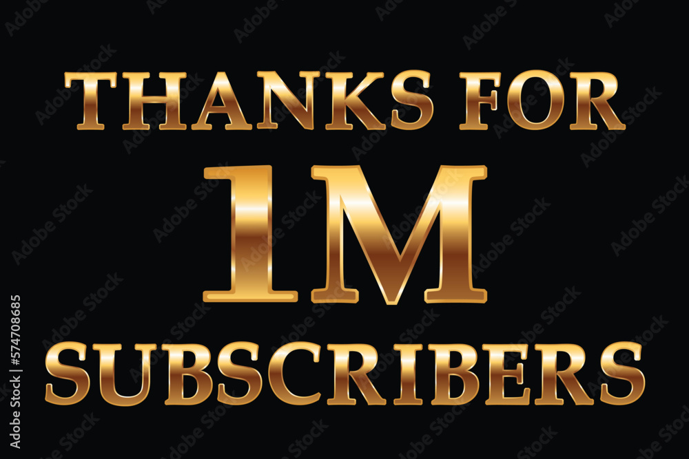 Thank You 1m 1 Million Subscribers Followers Design Template Social
