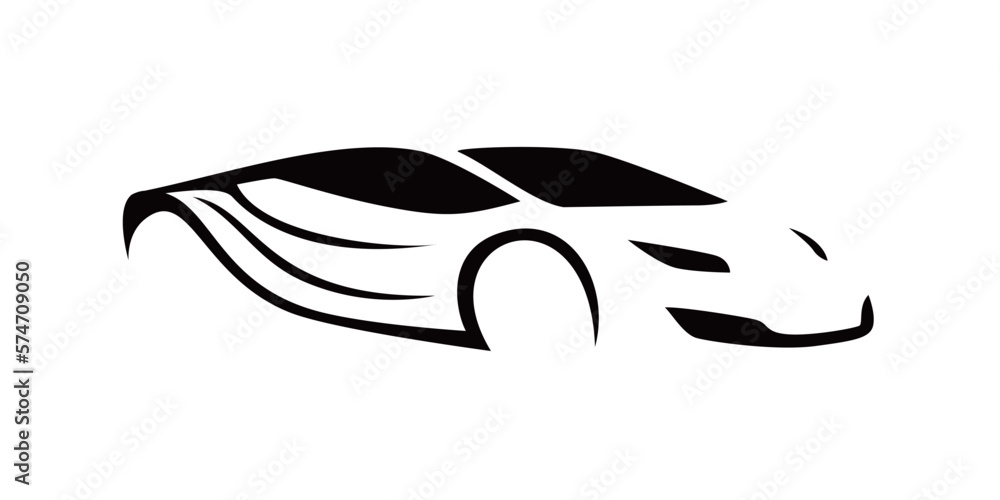 car silhouette logo design. auto mobile sign and symbol. 