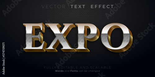 Expo text effect editable three dimension font style