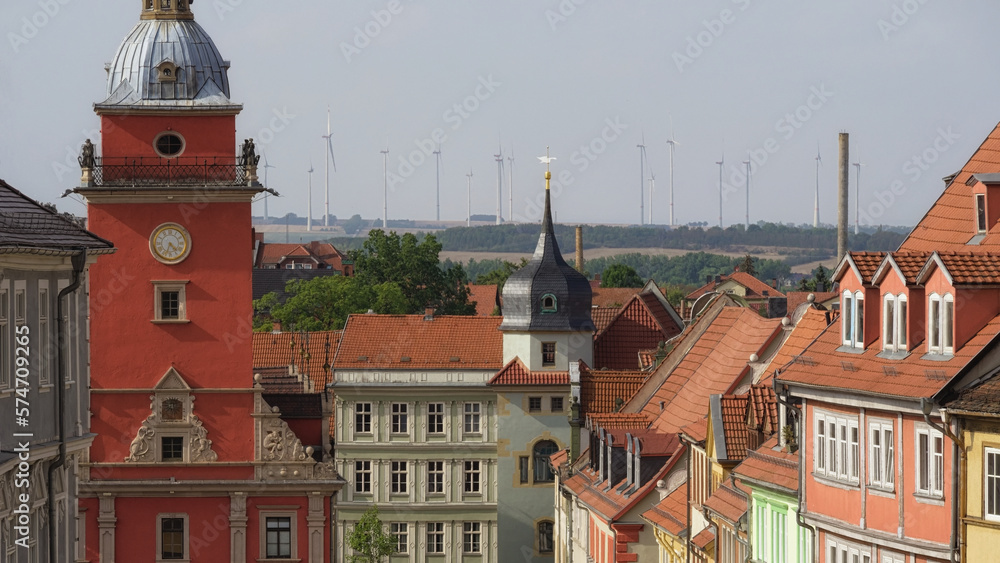 Gotha - Blick auf Altstadt und Umland, Thüringen, Deutschland, Europa Gotha - Blick auf Altstadt und Umland, Thüringen, Deutschland, Europa