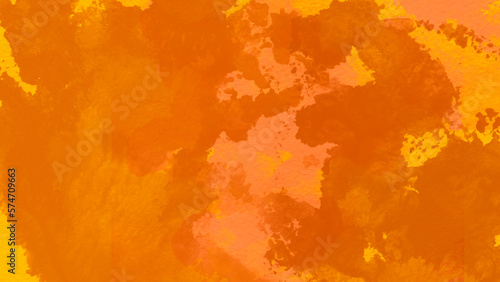 Yellow and brown watercolor paint background
