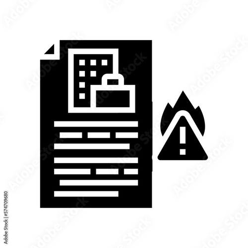 deception organizational crisis glyph icon vector illustration