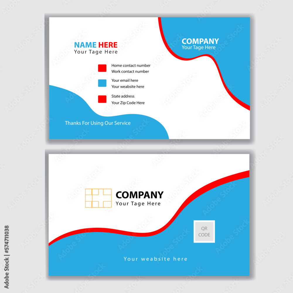 Creative vector business card design template for company. Illustration minimal individual layout with gray stripes AIEPS and JPEG category. Simple and clean design.