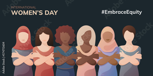 International Women's Day 2023 banner. #EmbraceEquity