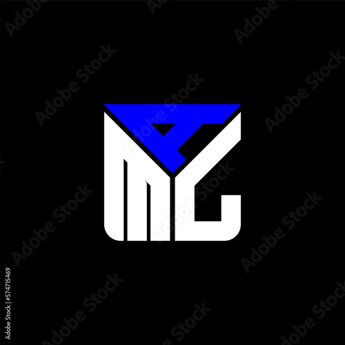 AML letter logo abstract creative design. AML unique design	