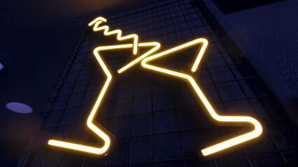 Sierkussen Bar Neon cocktailbord nachtelijk uitgaansleven  © Marco