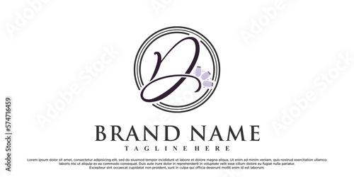Nail logo design for beauty with initial E creative element style