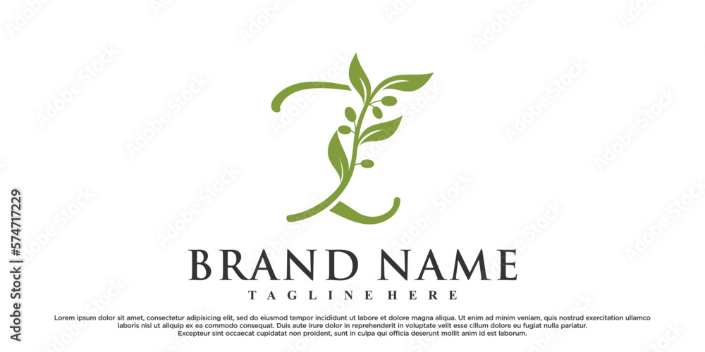 Z latter logo design with nature beauty Premium Vector Z latter logo design with nature beauty Premium Vector