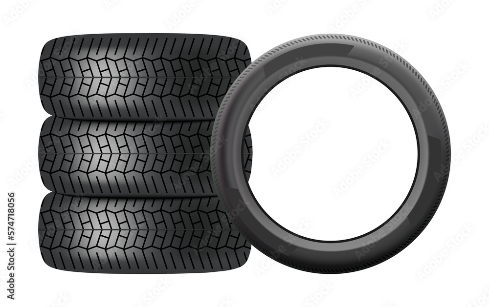 Car tires realistic design Car tires realistic design