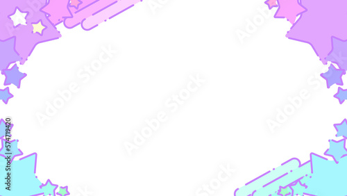 レトロポップ！アニメチックラインフレーム♪PNG