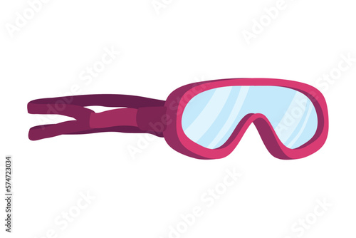 purple goggles dive design