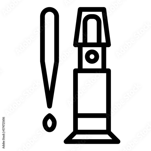 Alcohol Refractometer line icon