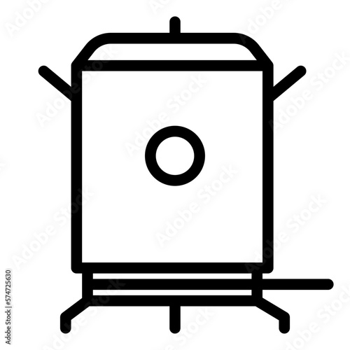 beer brewing pot line icon