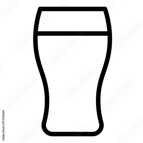 English Tulip glass line icon