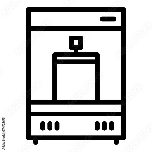Temperature control line icon