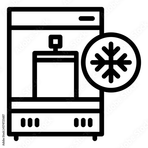 Temperature control line icon