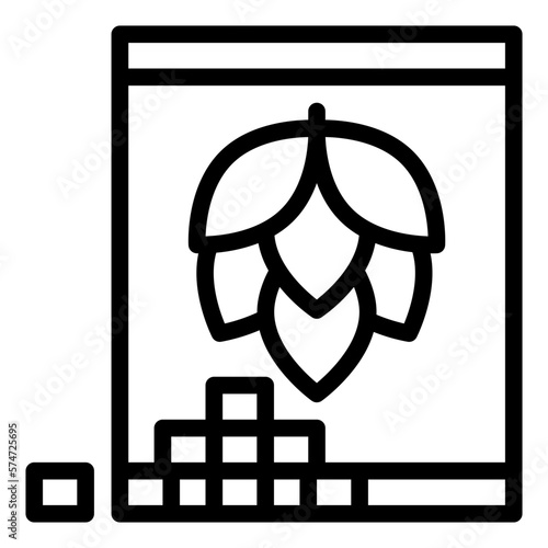 Hop pillet line icon