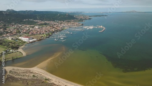 Aerial shot of a marina