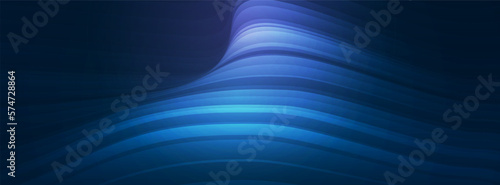 Vector abstract element of geometric shape, wave line pattern, dynamic fluid or liquid shape on gradient color background. Illustration modern graphic design. Layout for poster, banner, wallpaper