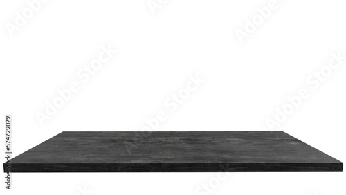 Black wooden shelf table product display board countertop