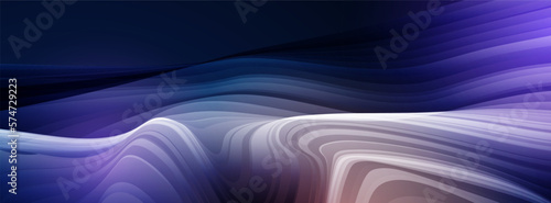 Vector abstract minimal element of geometric, wave flow or curve shape pattern, dynamic fluid - liquid shape on gradient color background. Illustration modern graphic design. Layout for poster, banner