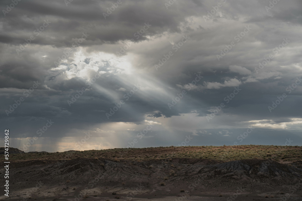 Colourful desert in Petrified Forest and Painted Desert National Park in Arizona Colourful desert in Petrified Forest and Painted Desert National Park in Arizona