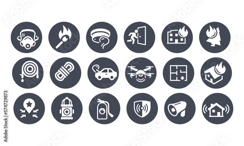 Firefighting Icons vector design