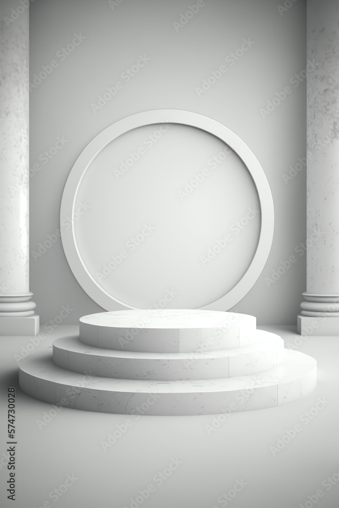 Fototapeta premium Bring a touch of class to your presentation with a marble pedestal image.