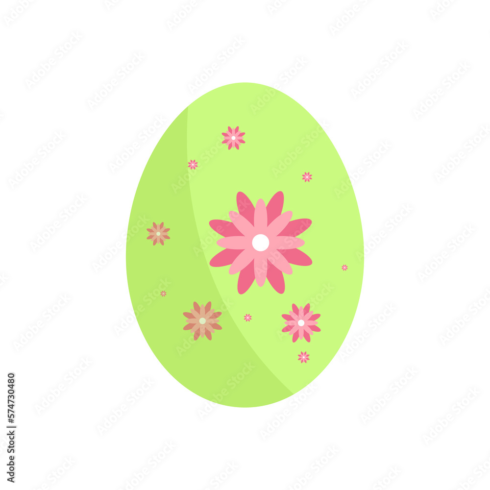 Easter egg with flowers, floral easter egg Easter egg with flowers, floral easter egg