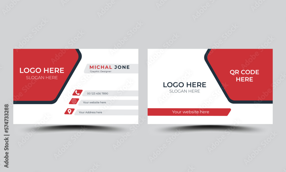 Fototapeta premium Professional modern creative business card tamplates.personal visiting card with company logo. 