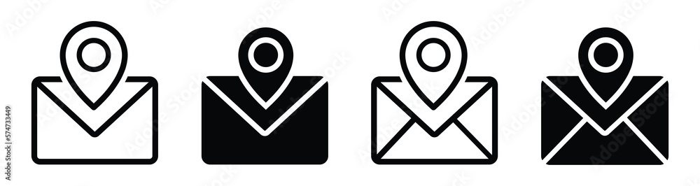 Email address icon. Message address icon, vector illustration Email address icon. Message address icon, vector illustration