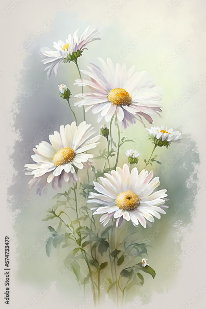 bouquet of daisies. Illustration - Plants and flowers bouquet of daisies. Illustration - Plants and flowers