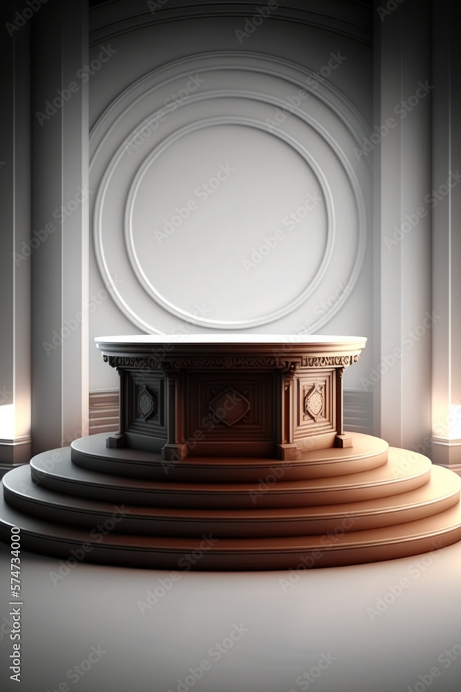 This wooden podium adds an organic element to any presentation This wooden podium adds an organic element to any presentation