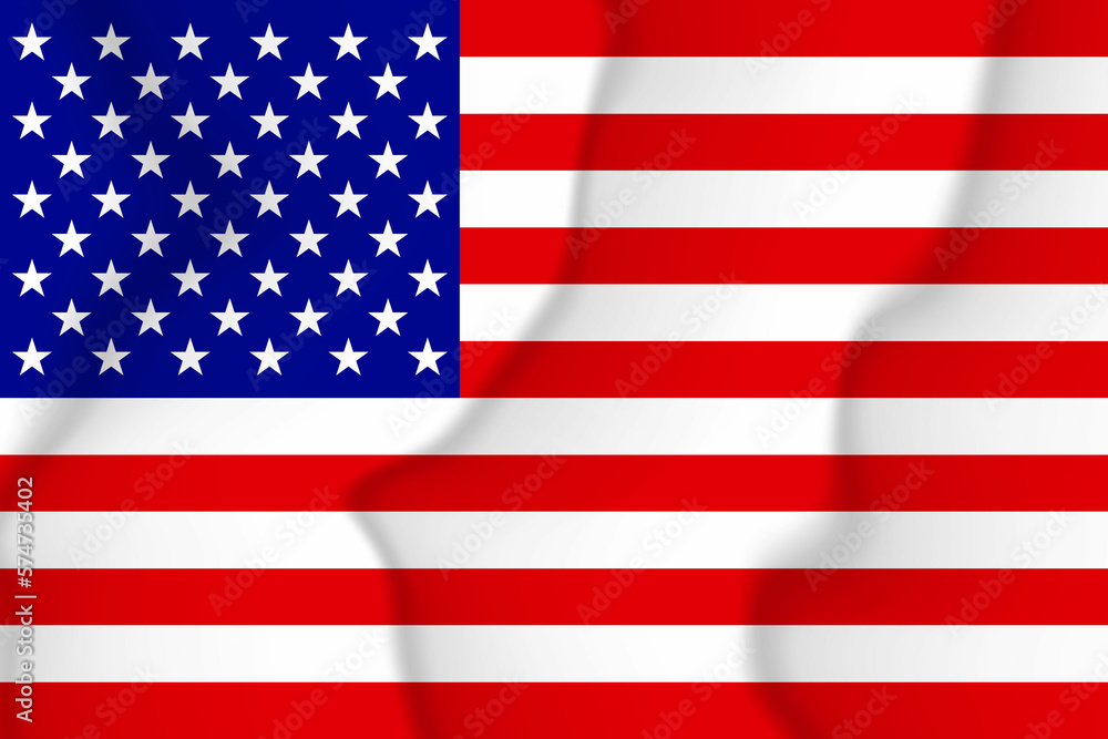 National flag of USA. Silk flag. Vector illustration in EPS 10 format National flag of USA. Silk flag. Vector illustration in EPS 10 format