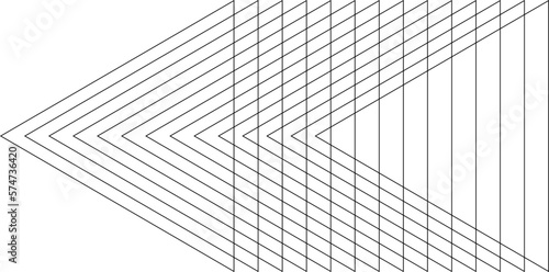 Geometric Fractal Line Triangle Shape. Frame