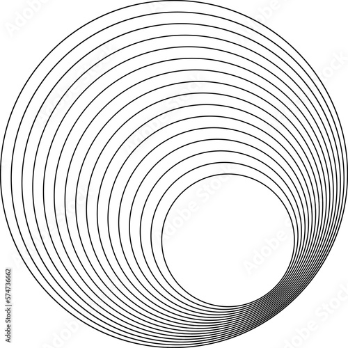 Geometric Fractal Line Circle Shape. Frame