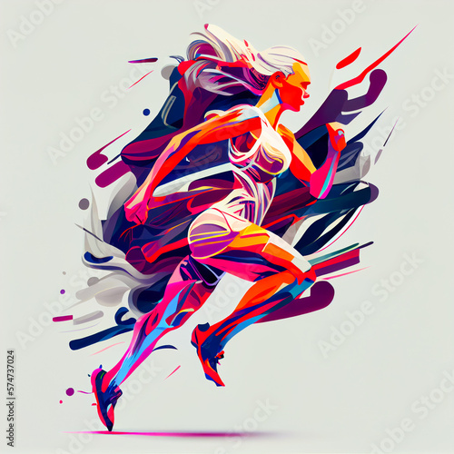 Running, runner, athlete, speed photo