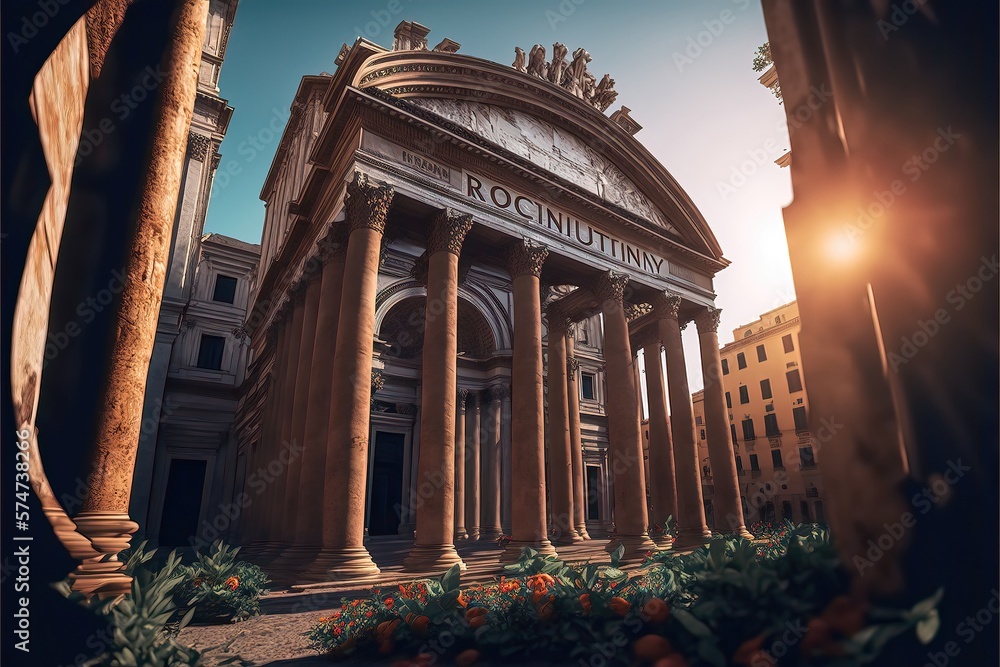 Obraz premium Idea of Palace of Ancient age. Generative AI
