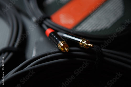 Hi fi cable for audio equipment. Buy new aux connector for sound recording studio