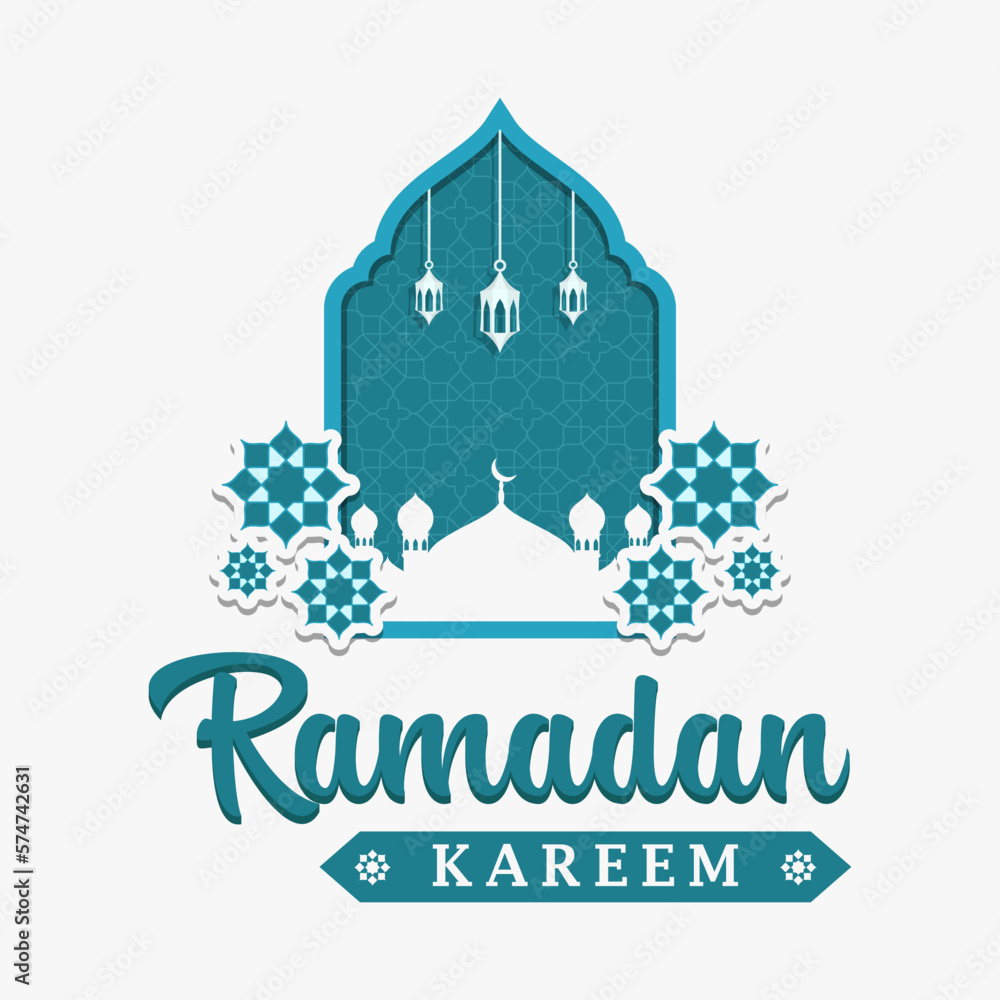 Obraz premium ramadan kareem logo vector design